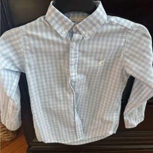 The Beaufort Bonnet Company Light Blue Gingham Kids Shirt